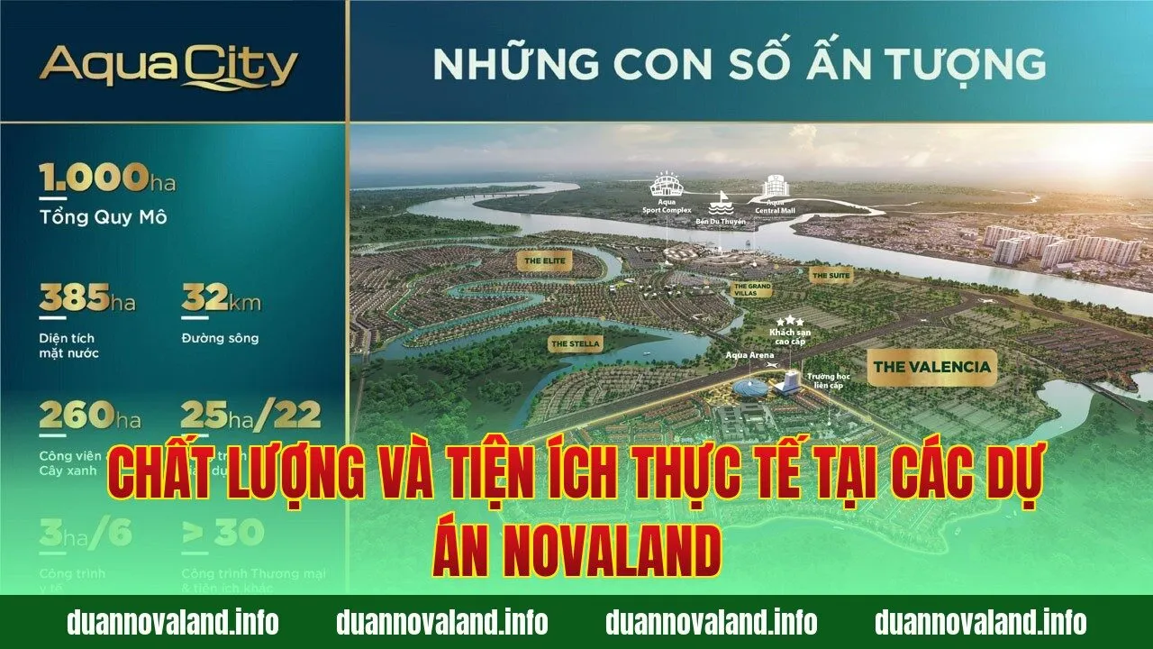 Chất lượng và tiện ích thực tế tại các dự án Novaland