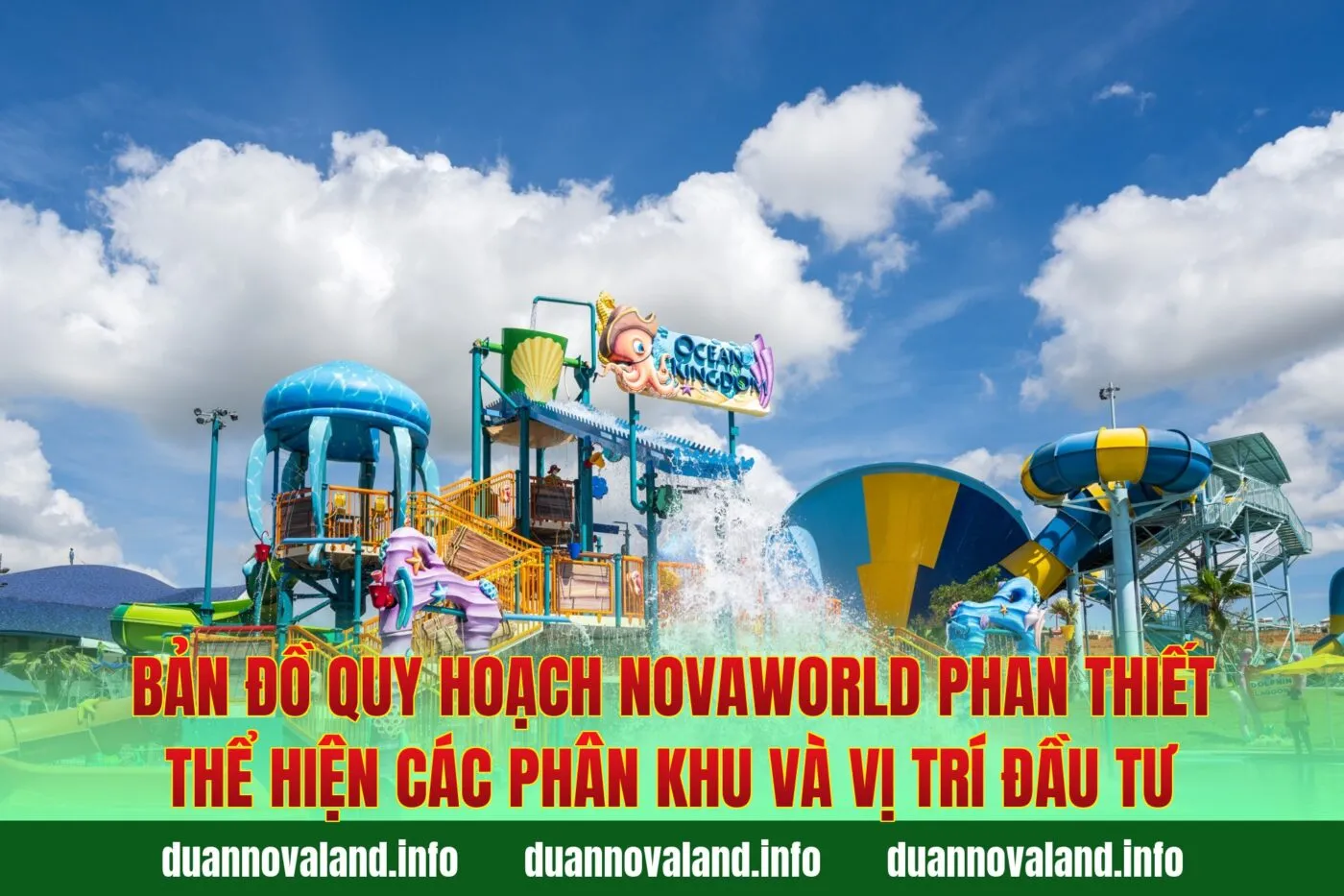 Bản đồ quy hoạch Novaworld Phan Thiết thể hiện các phân khu và vị trí đầu tư