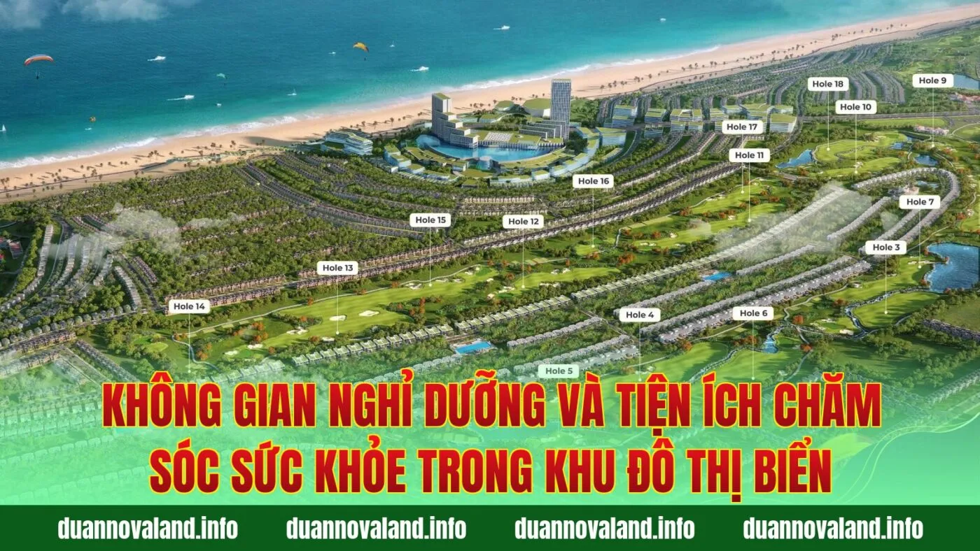 Không gian nghỉ dưỡng và tiện ích chăm sóc sức khỏe trong khu đô thị biển